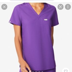 Figs Ultraviolet Catarina Scrub Top